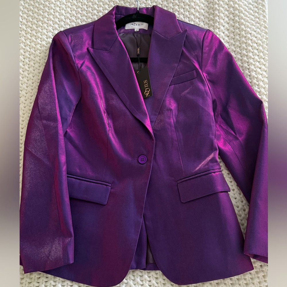 Purple iridescent blazer - Mooyius - size small (4-6)